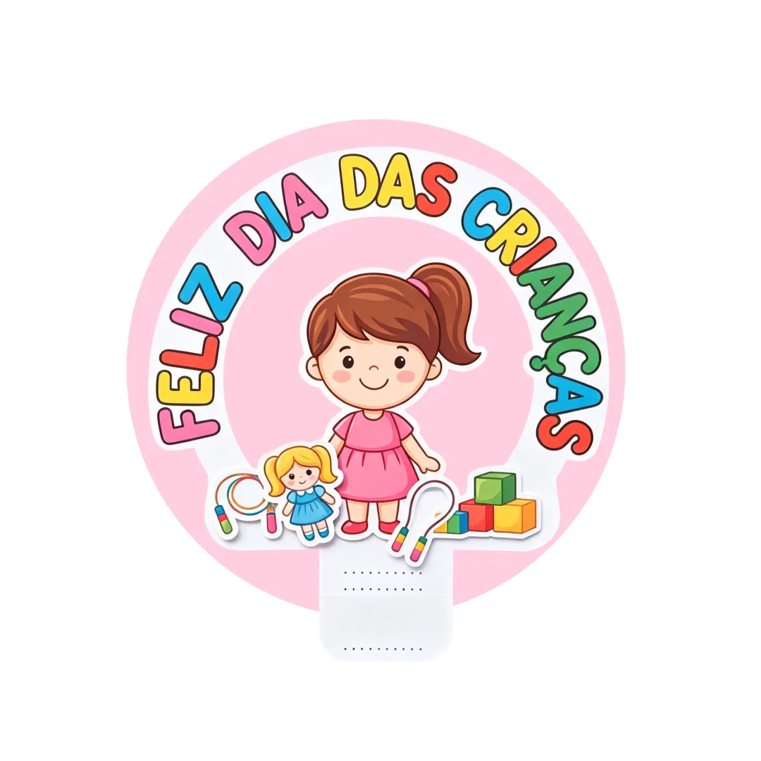 Lembrancinha Dia das Crianças - Tag Circular Brinquedos Educação Infantil Pdf — imagem 2