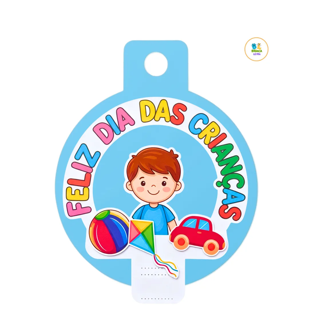 Lembrancinha Dia das Crianças - Tag Circular Brinquedos Educação Infantil Pdf — imagem 3