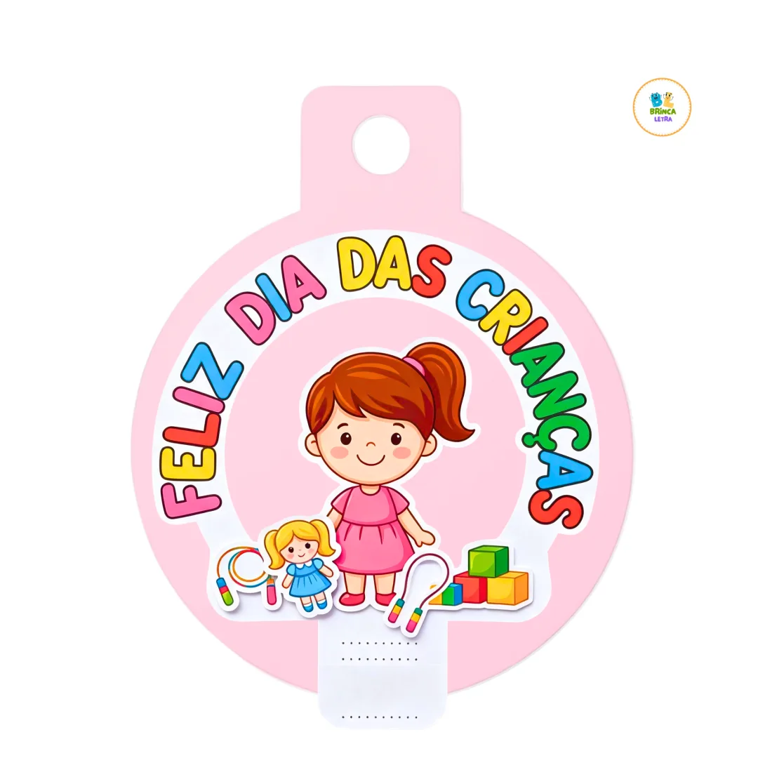 Lembrancinha Dia das Crianças - Tag Circular Brinquedos Educação Infantil Pdf — imagem 2