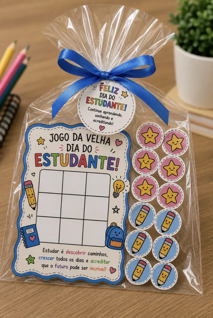 Lembrancinha jogo da velha dia do estudante  — imagem 2