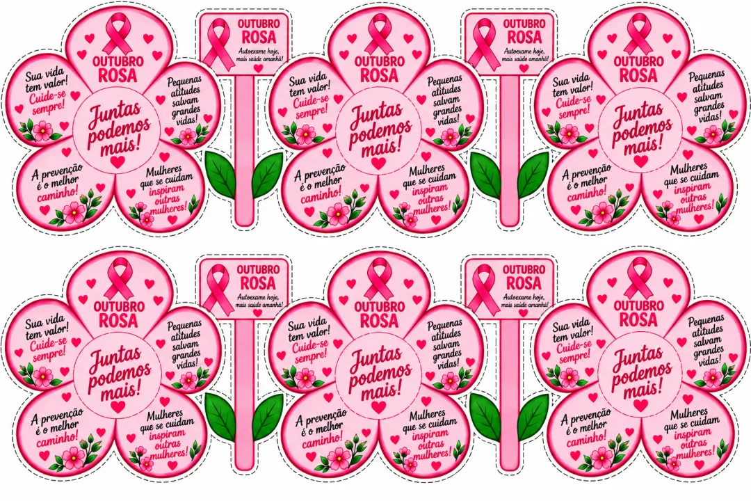 Lembrancinha Outubro Rosa com Chocolate Educação Infantil PDF — imagem 3