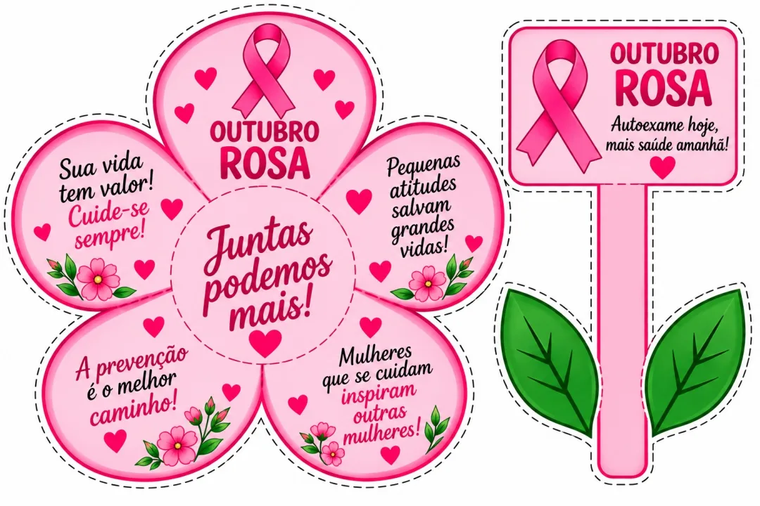 Lembrancinha Outubro Rosa com Chocolate Educação Infantil PDF — imagem 5