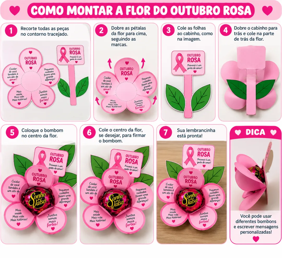 Lembrancinha Outubro Rosa com Chocolate Educação Infantil PDF — imagem 6