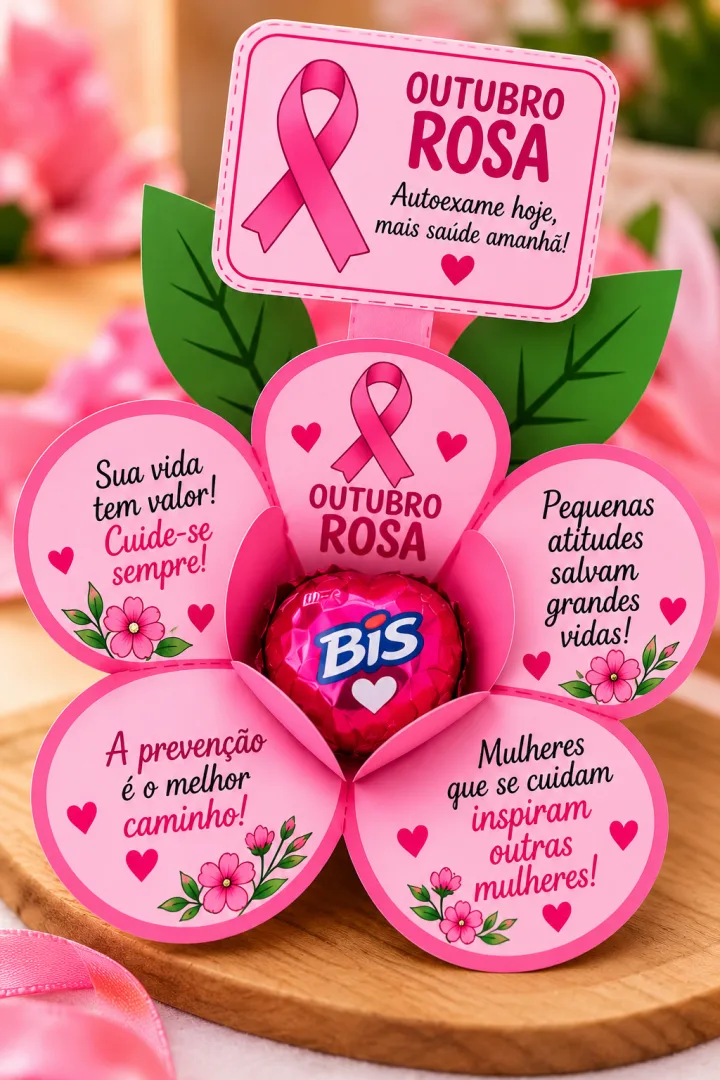 Lembrancinha Outubro Rosa com Chocolate Educação Infantil PDF — imagem 6