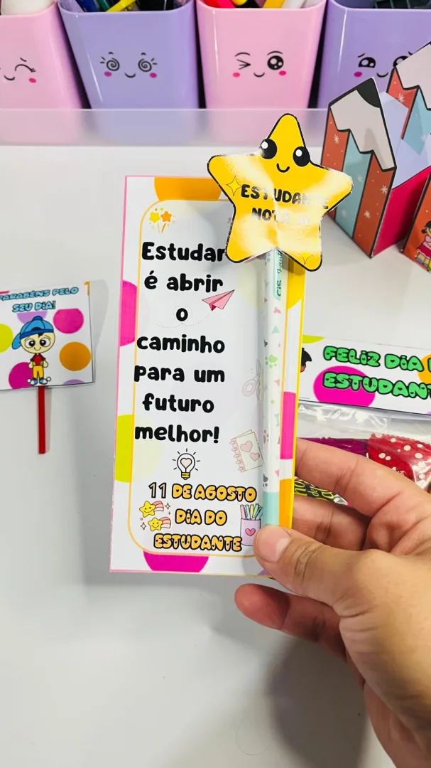 Lembrancinhas Dia do Estudante — Pronto para Imprimir — imagem 3