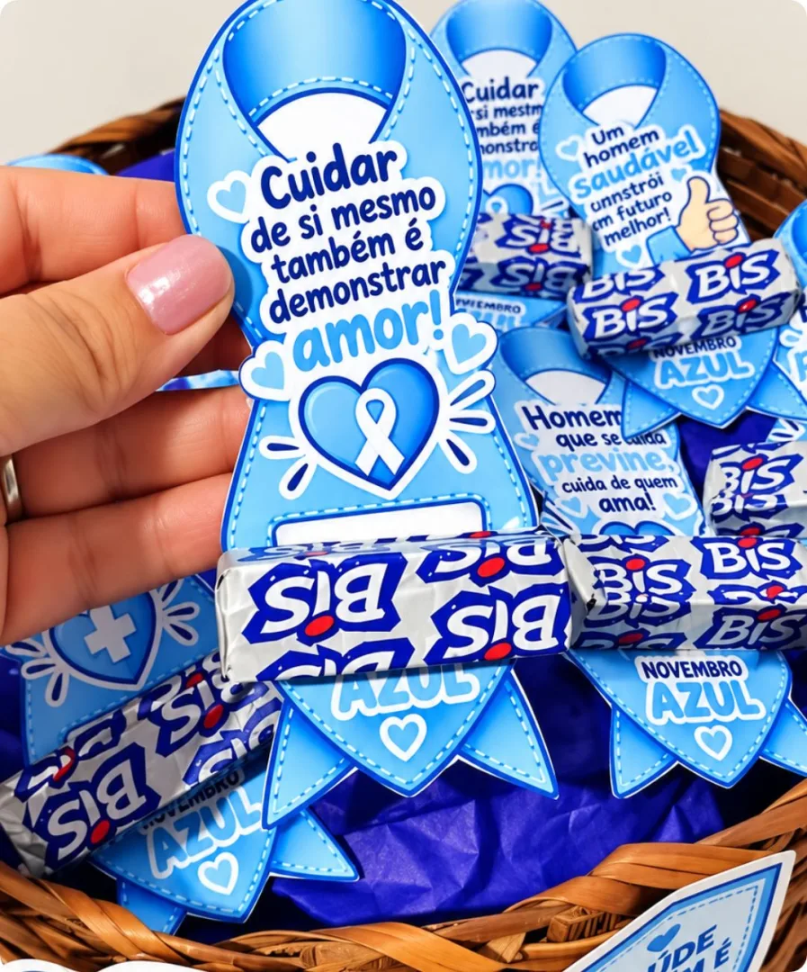 Lembrancinhas e Painel Novembro Azul - PDF para Imprimir — imagem 4
