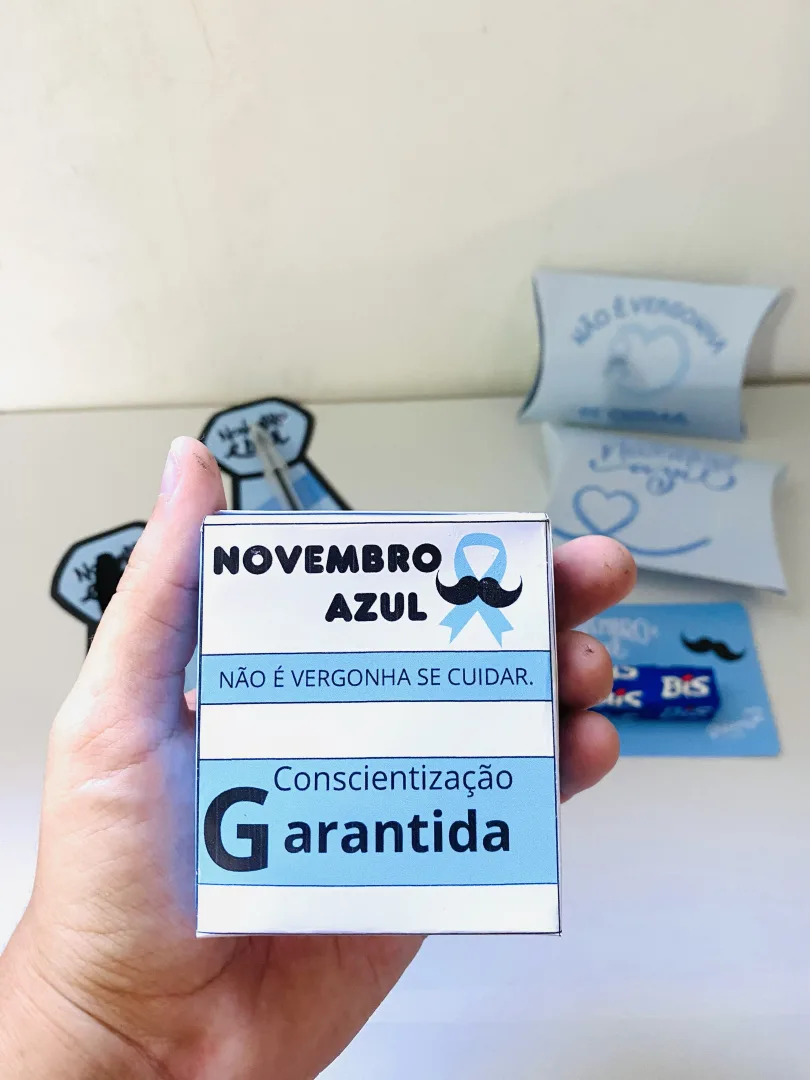 Lembrancinhas Novembro Azul - 4 Modelos PDF para Conscientização da Saúde Masculina — imagem 3