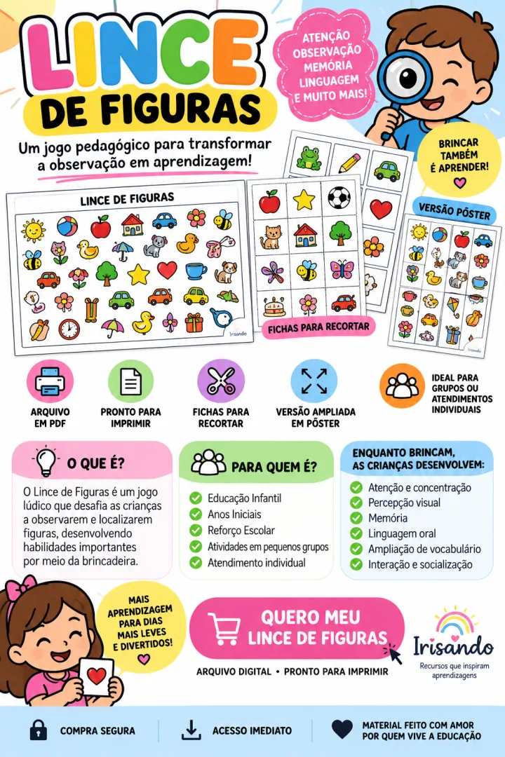 Lince de Figuras – Jogo Pedagógico de Atenção e Percepção Visual — imagem 2