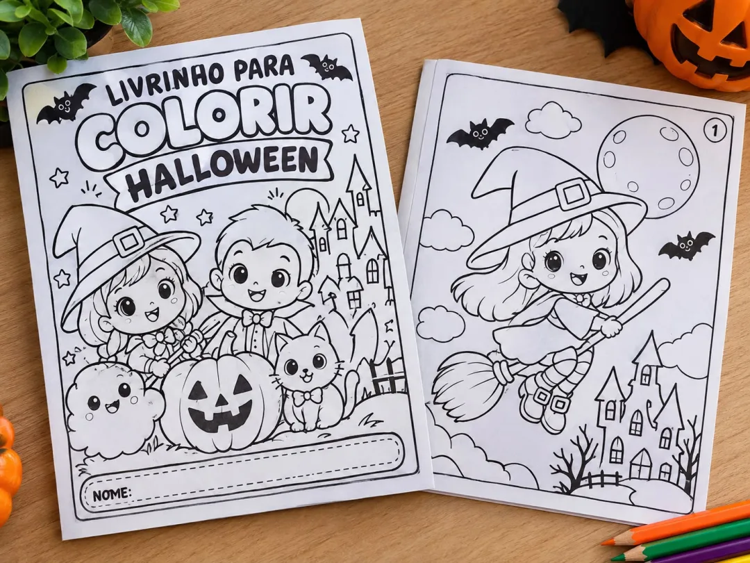 Livrinho de Colorir Halloween – Educação Infantil em PDF — imagem 5