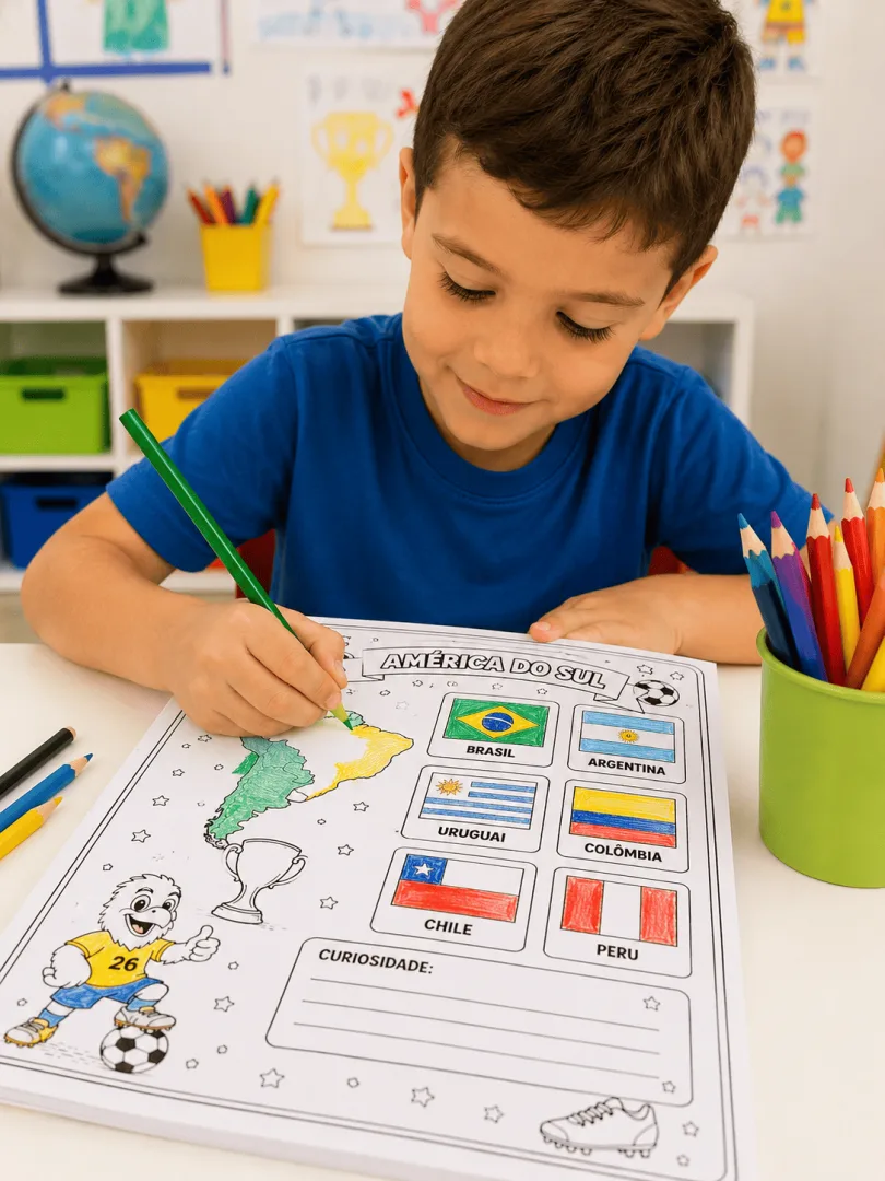 LIVRINHO PARA COLORIR: VIAJANDO PELOS PAÍSES DA COPA 2026 — imagem 2