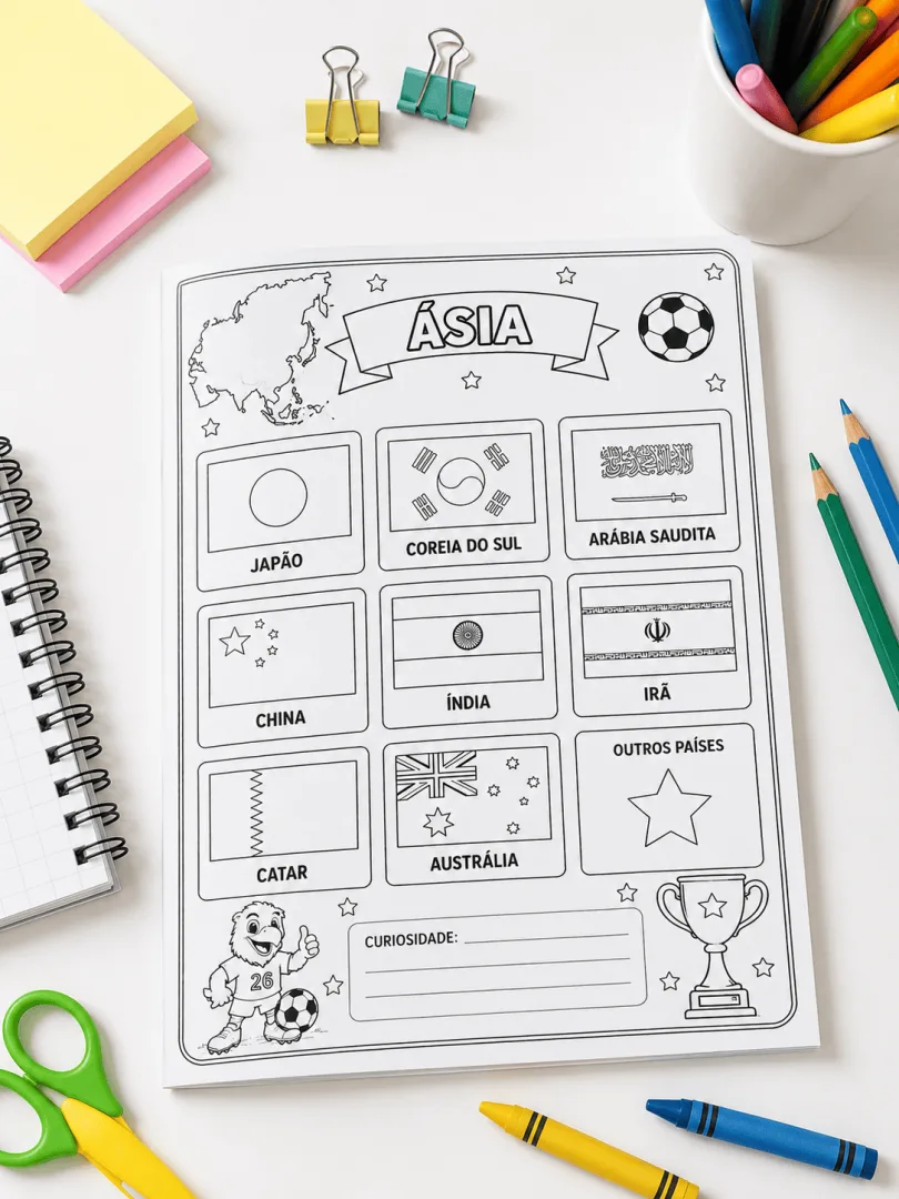 LIVRINHO PARA COLORIR: VIAJANDO PELOS PAÍSES DA COPA 2026 — imagem 3