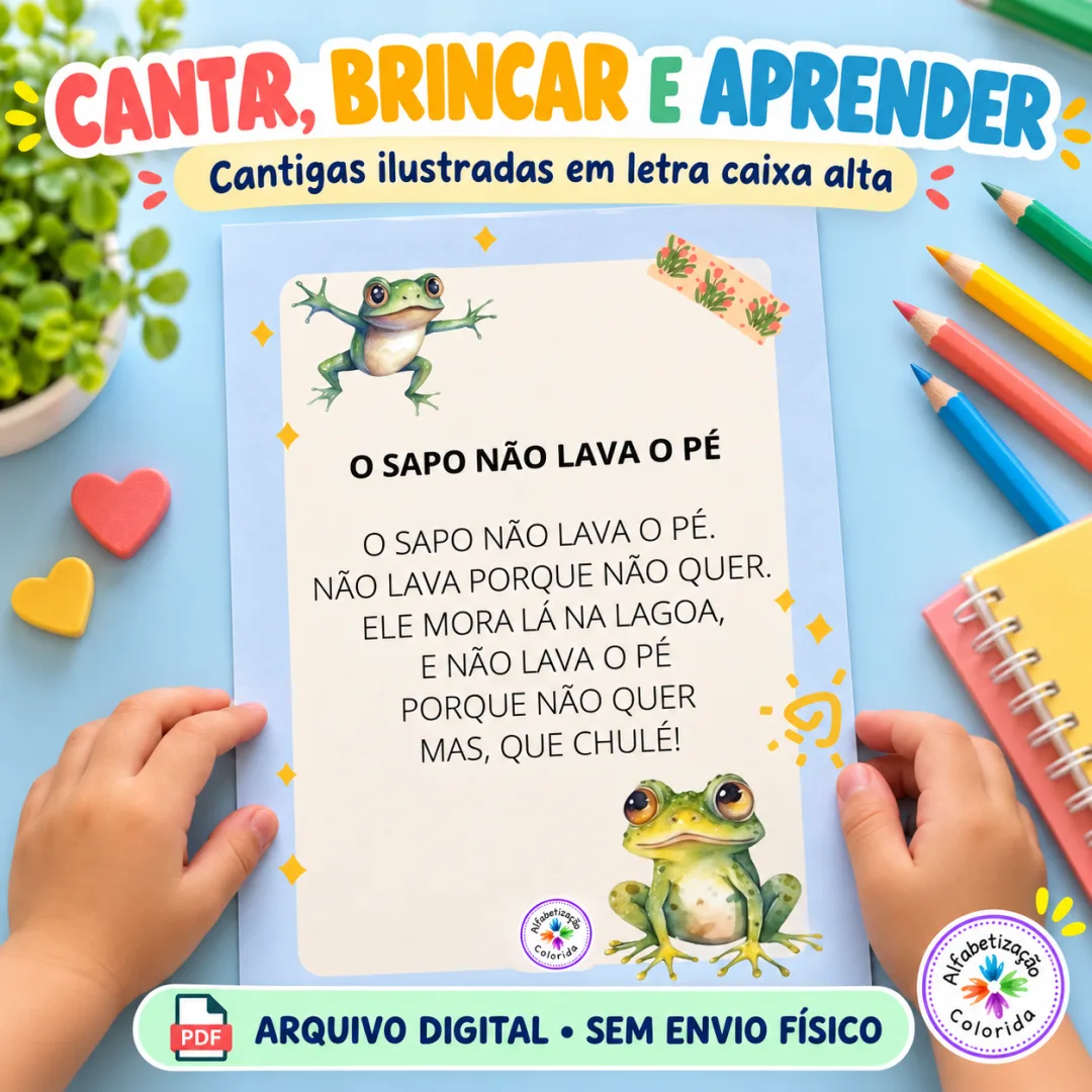 Livro de Cantigas de Roda Ilustradas em PDF para Imprimir — imagem 3