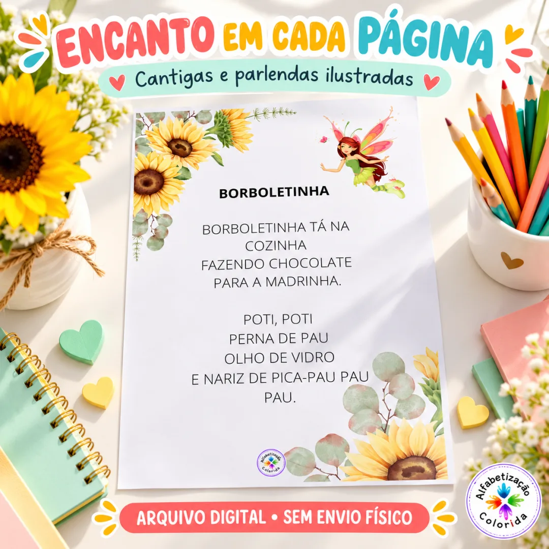 Livro de Cantigas de Roda Ilustradas em PDF para Imprimir — imagem 4