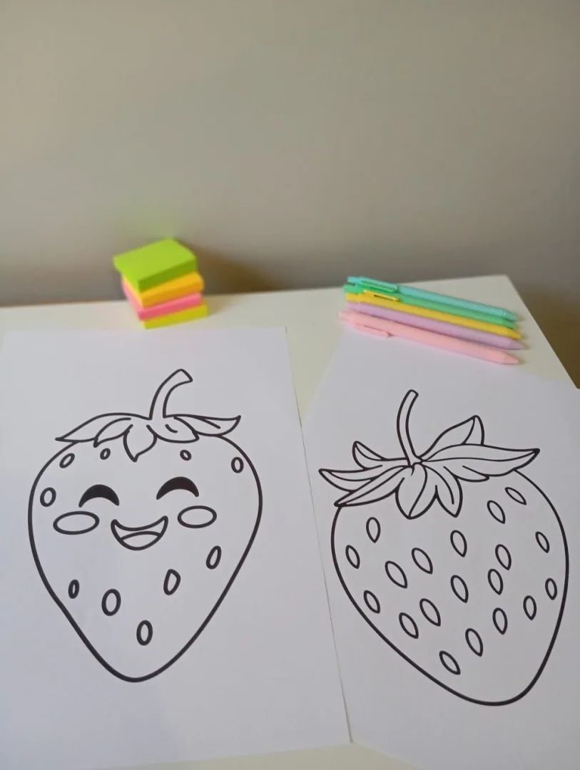 Livro de Colorir Morangos — Pronto para Imprimir — imagem 2