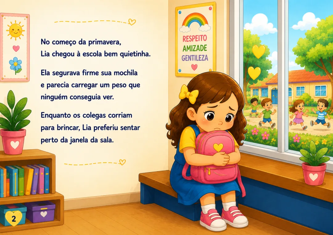 História Infantil Setembro Amarelo PDF – A Escola de Lia e a Coragem de Pedir Ajuda — imagem 2