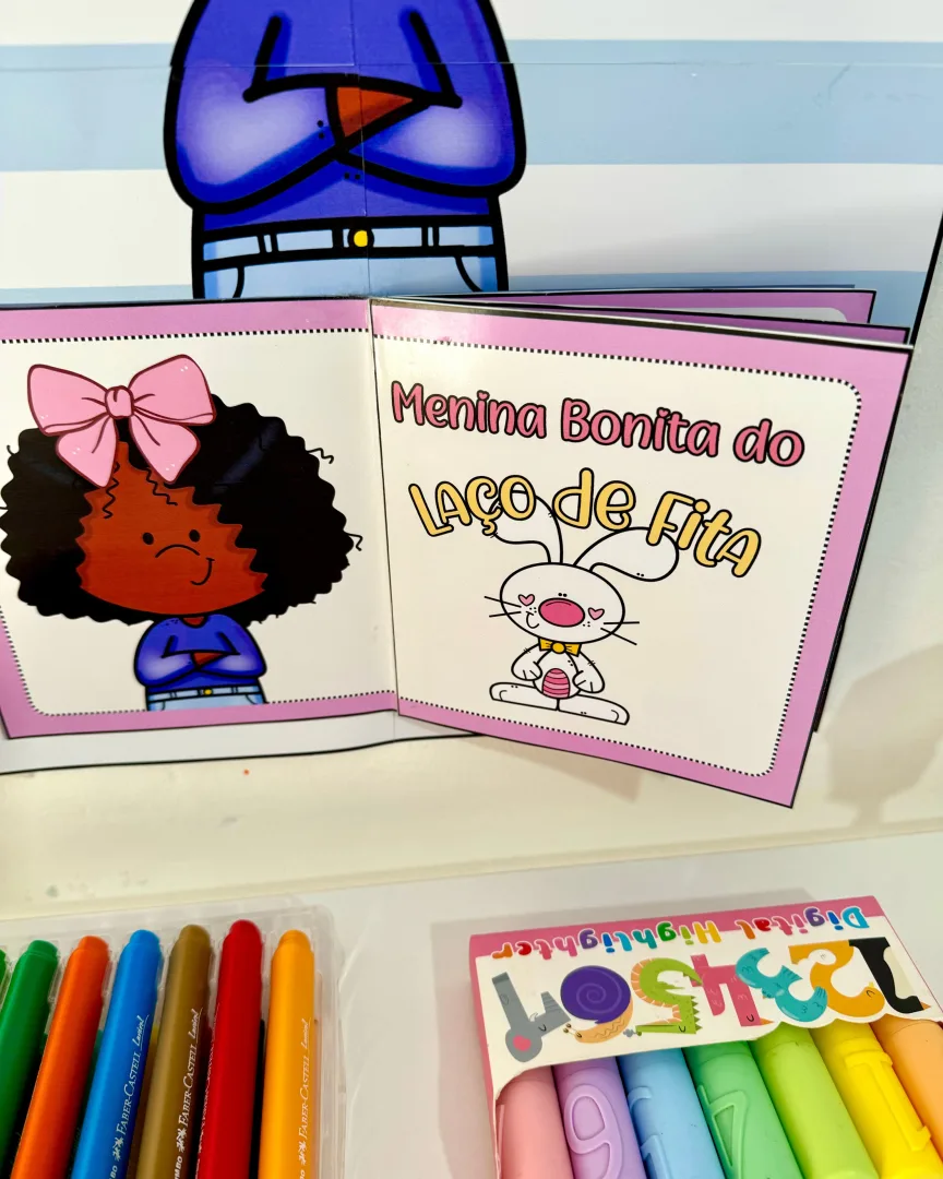   Livro Menina Bonita do Laço de Fita com Tutorial de Montagem  para Educação Infantil — imagem 5