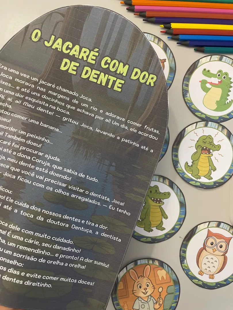  História o Jacaré com Dor de Dente - Educação Infantil - PDF — imagem 4
