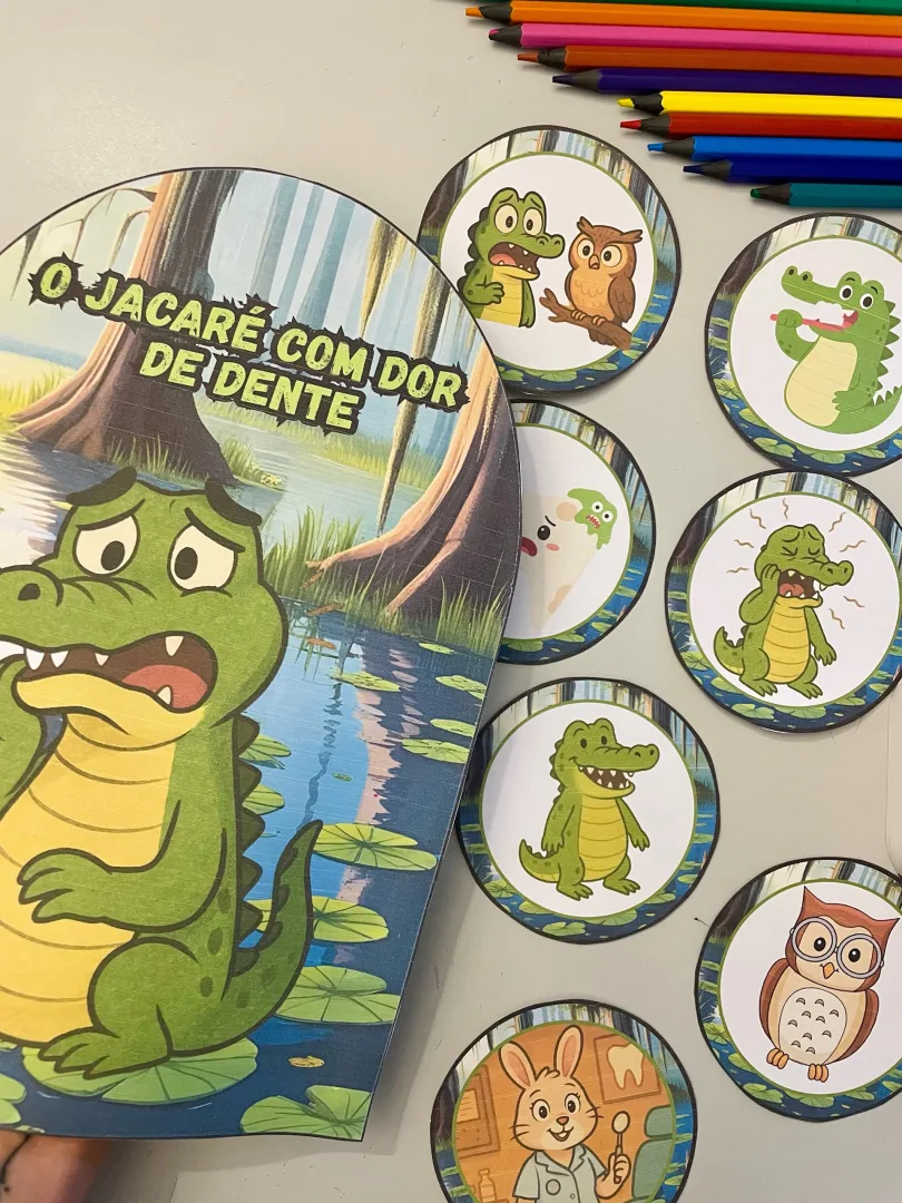  História o Jacaré com Dor de Dente - Educação Infantil - PDF — imagem 3