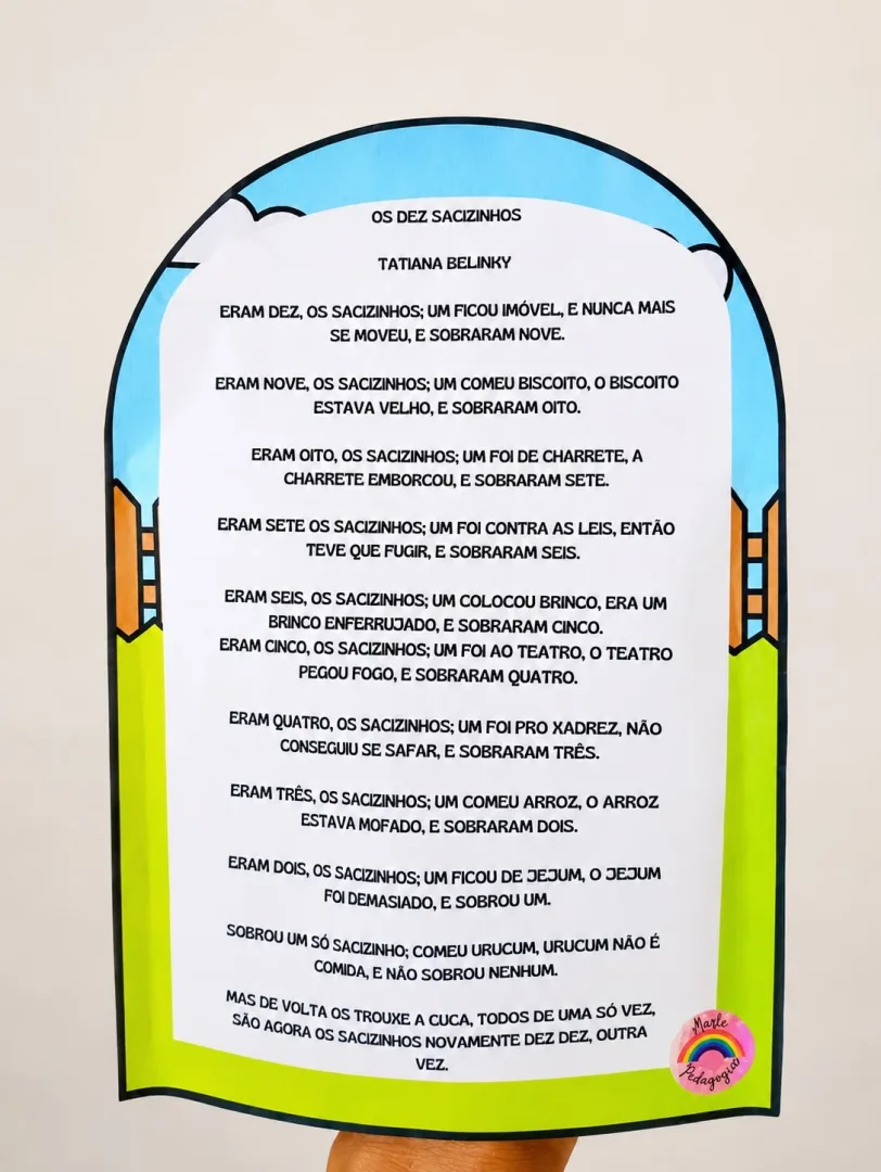 Luva Pedagógica com Música 10 sacizinhos  — imagem 3