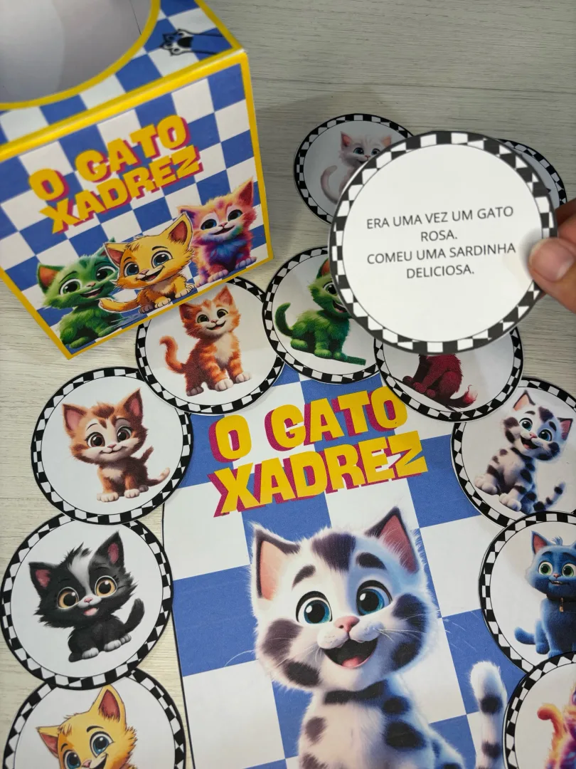 LUVA PEDAGÓGICA / HISTÓRIA NA LUVA: O GATO XADREZ — imagem 2
