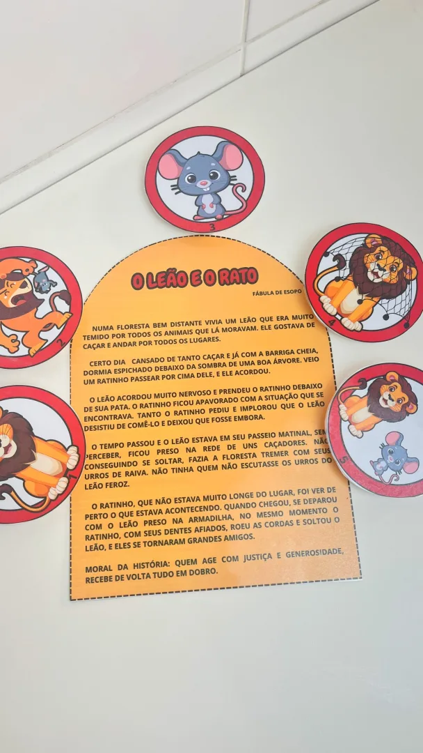 LUVA PEDAGÓGICA / HISTÓRIA NA LUVA: O LEÃO E O RATO — imagem 2