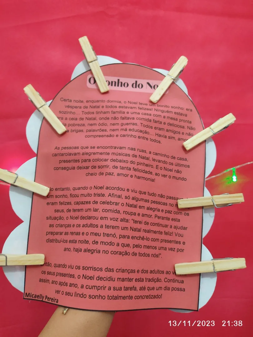 LUVA PEDAGÓGICA / HISTÓRIA NA LUVA: "O SONHO DO NOEL" — imagem 2