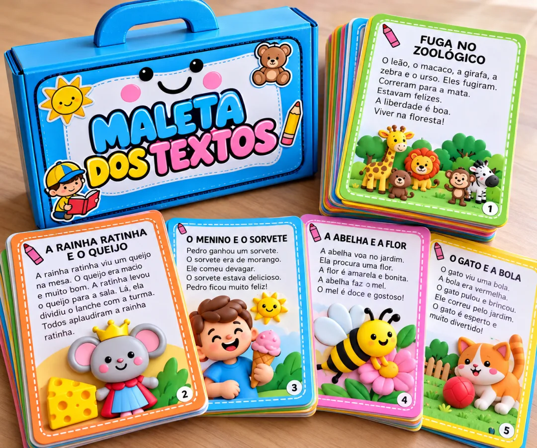 Maleta dos Textos — 10 Fichas de Leitura Lúdicas em PDF — imagem 2