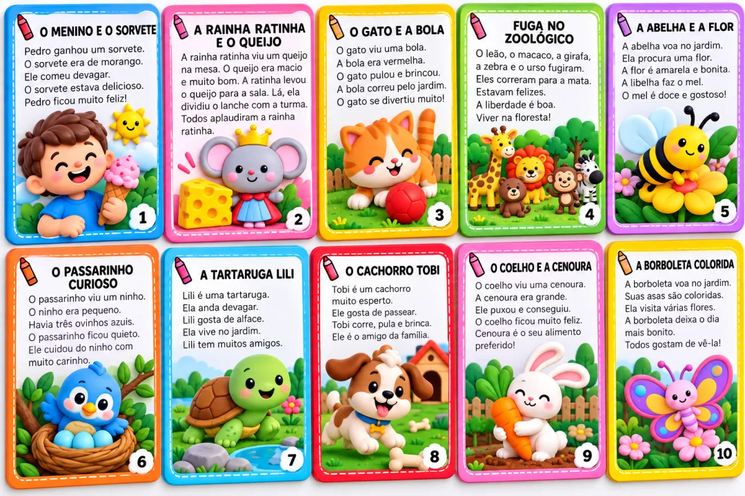 Maleta dos Textos — 10 Fichas de Leitura Lúdicas em PDF — imagem 3