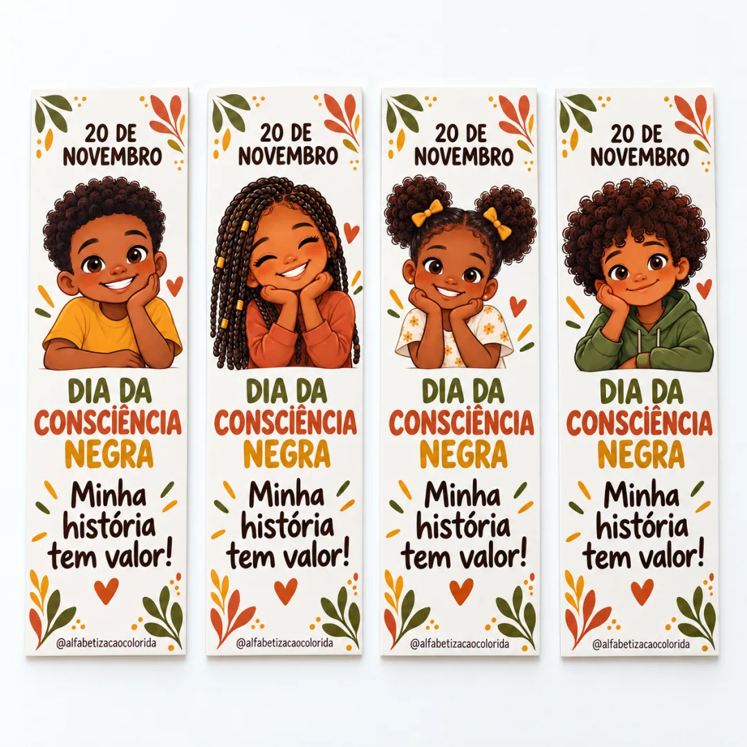 Marca-Páginas Consciência Negra em PDF – Cores e Representatividade — imagem 3