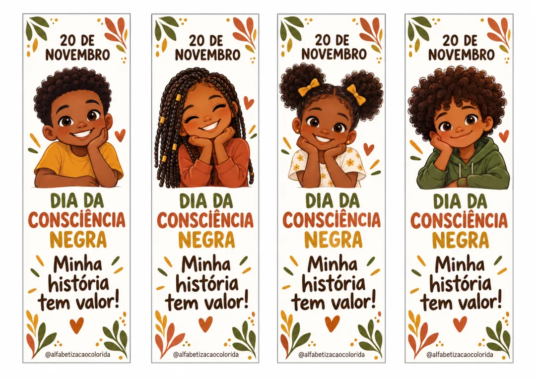 Marca-Páginas Consciência Negra em PDF – Cores e Representatividade — imagem 5