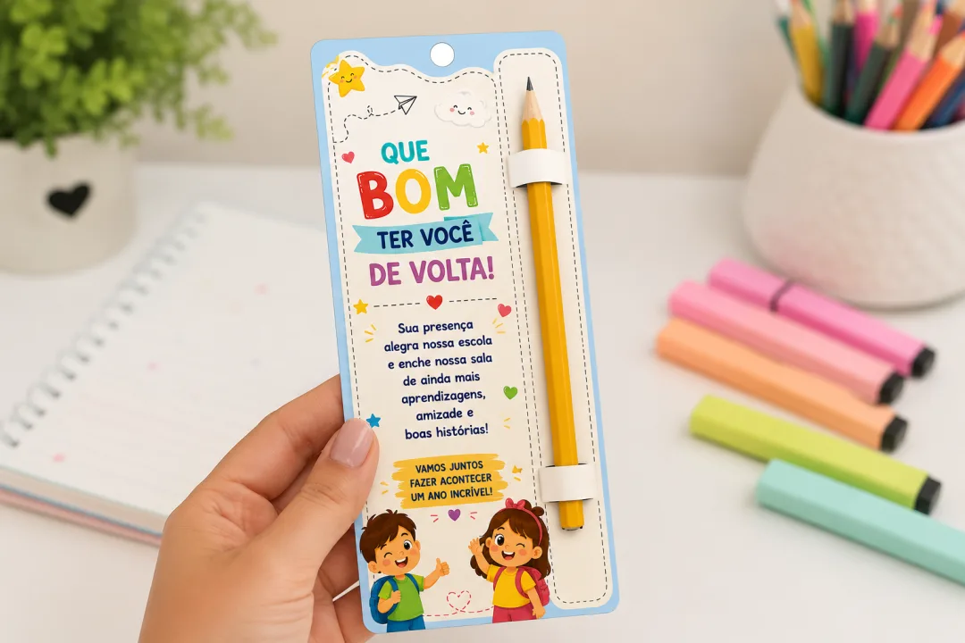 📚✨ MARCADOR DE PÁGINA COM LÁPIS – VOLTA ÀS AULAS ✨ 📚 — imagem 2