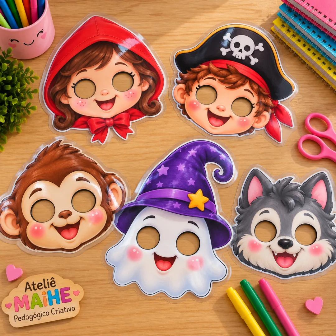 Máscaras Bruxa Bruxa Venha à Minha Festa - Educação Infantil - Arquivo Digital - Lembrancinha  — imagem 4
