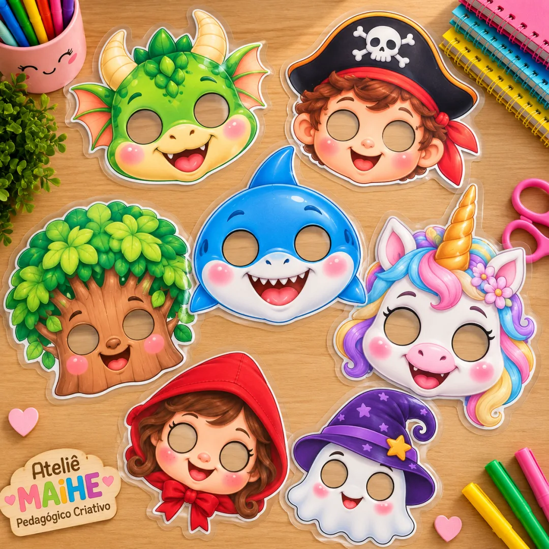 Máscaras Bruxa Bruxa Venha à Minha Festa - Educação Infantil - Arquivo Digital - Lembrancinha  — imagem 6