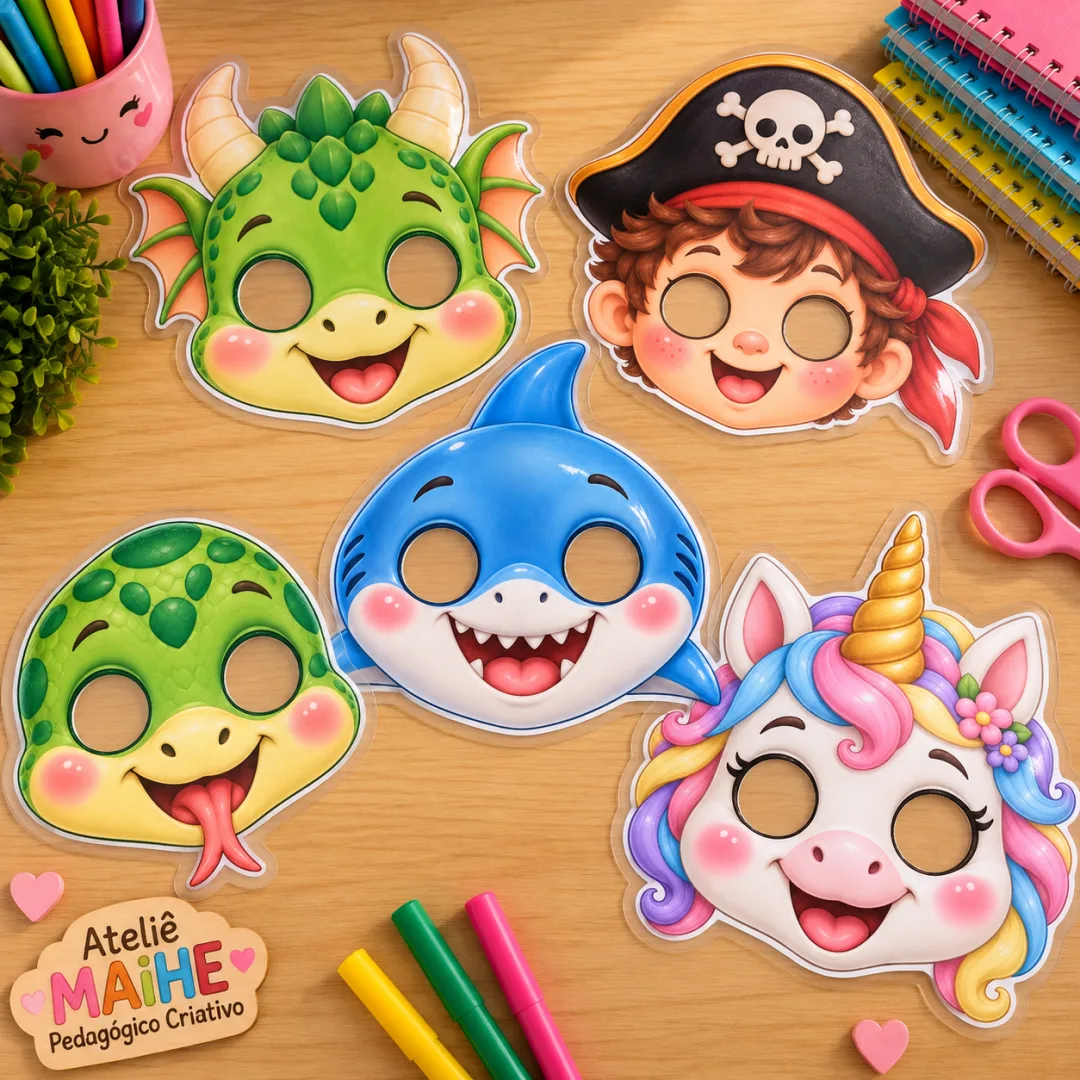 Máscaras Bruxa Bruxa Venha à Minha Festa - Educação Infantil - Arquivo Digital - Lembrancinha  — imagem 3