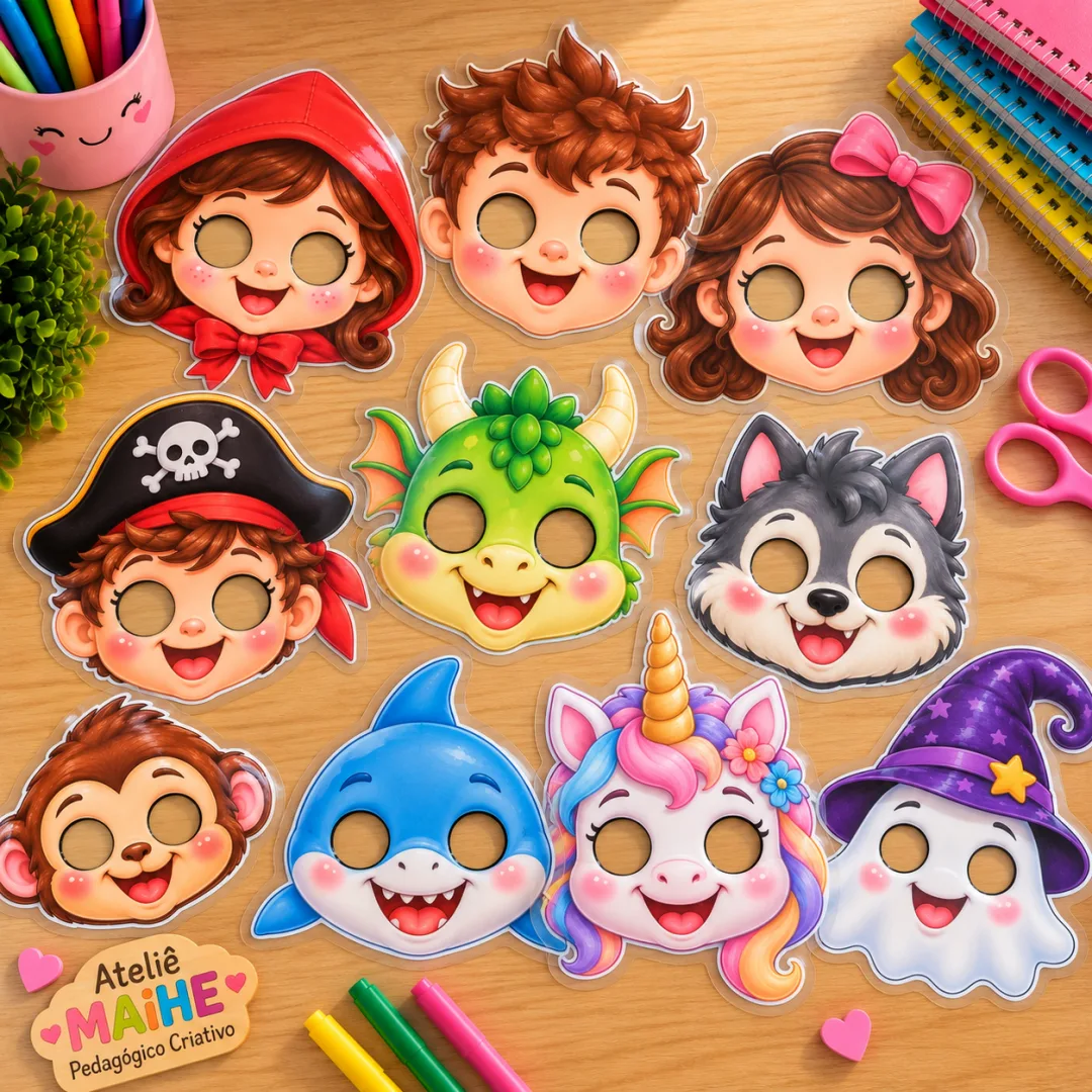 Máscaras Bruxa Bruxa Venha à Minha Festa - Educação Infantil - Arquivo Digital - Lembrancinha  — imagem 5