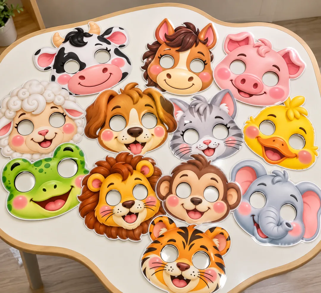 Imitando os Animais - Máscaras dos Animais - Educação Infantil - Jogos - Arquivo Digital — imagem 2