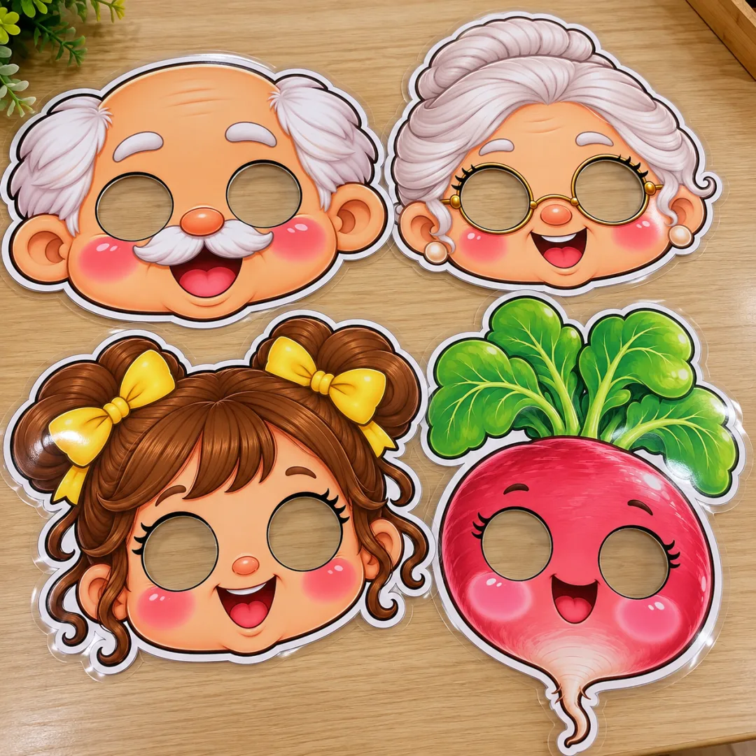 Máscaras O Grande Rabanete - Educação Infantil - Arquivo Digital — imagem 2