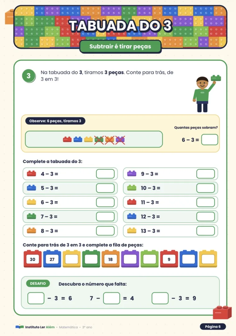 Material de Subtração - 1º ano - Matemática - PDF - 20+ páginas — imagem 3
