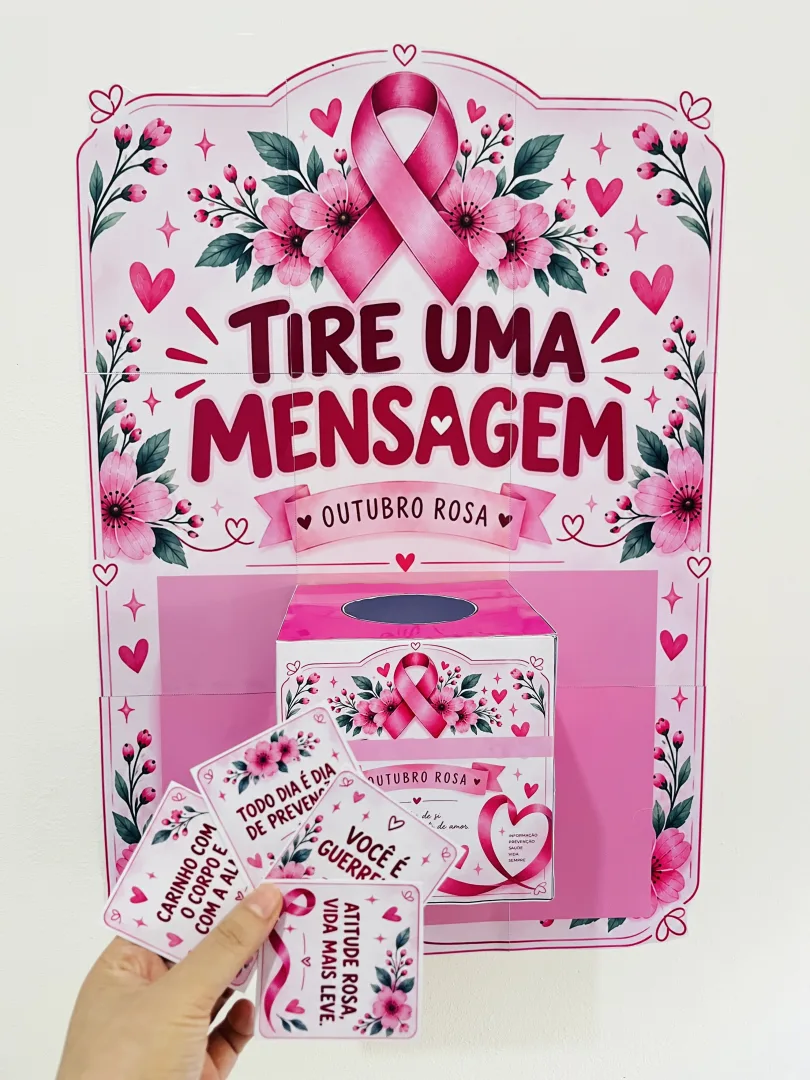 Mensagem outubro Rosa em PDF prontinho para imprimir  — imagem 3