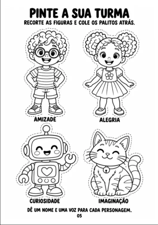 Meu Teatrinho das Férias — Kit Ilustrado de Fim de Ano em PDF — imagem 3