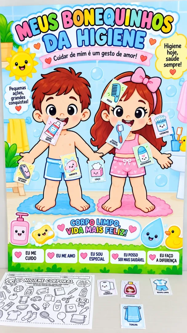 Meus Bonequinhos Da Higiene – Kit Completo para Educação Infantil Em PDF! — imagem 2