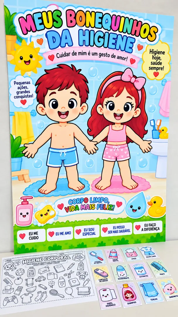 Meus Bonequinhos Da Higiene – Kit Completo para Educação Infantil Em PDF! — imagem 4