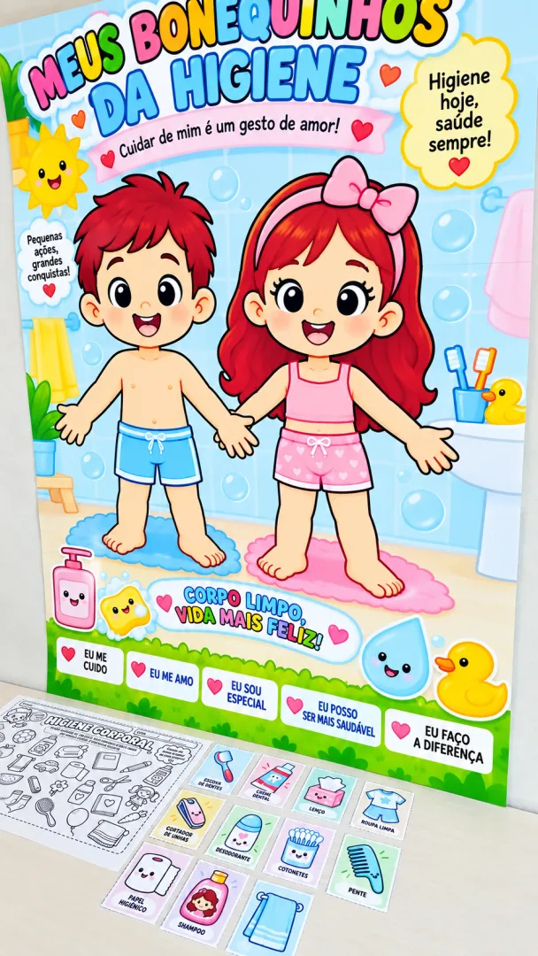 Meus Bonequinhos Da Higiene – Kit Completo para Educação Infantil Em PDF! — imagem 6