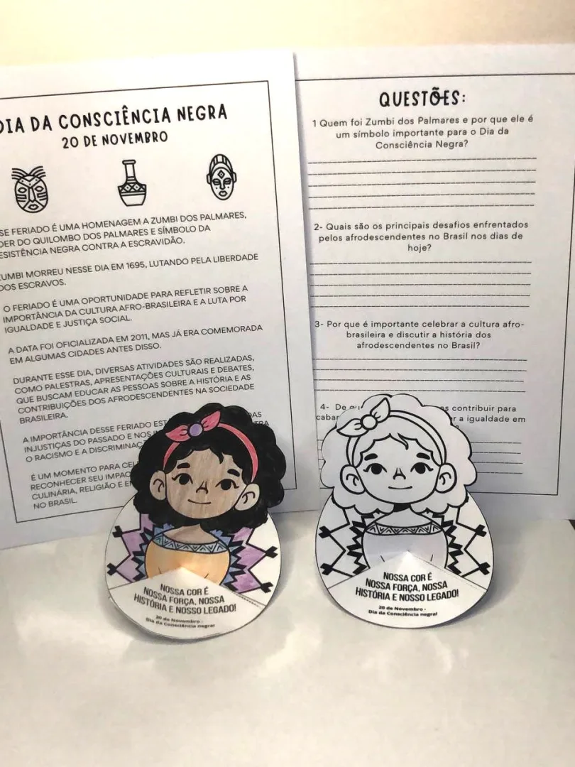 Mini Kit Consciência Negra 3º Ao 5º Ano – Texto e Cartão 3D em PDF — imagem 3