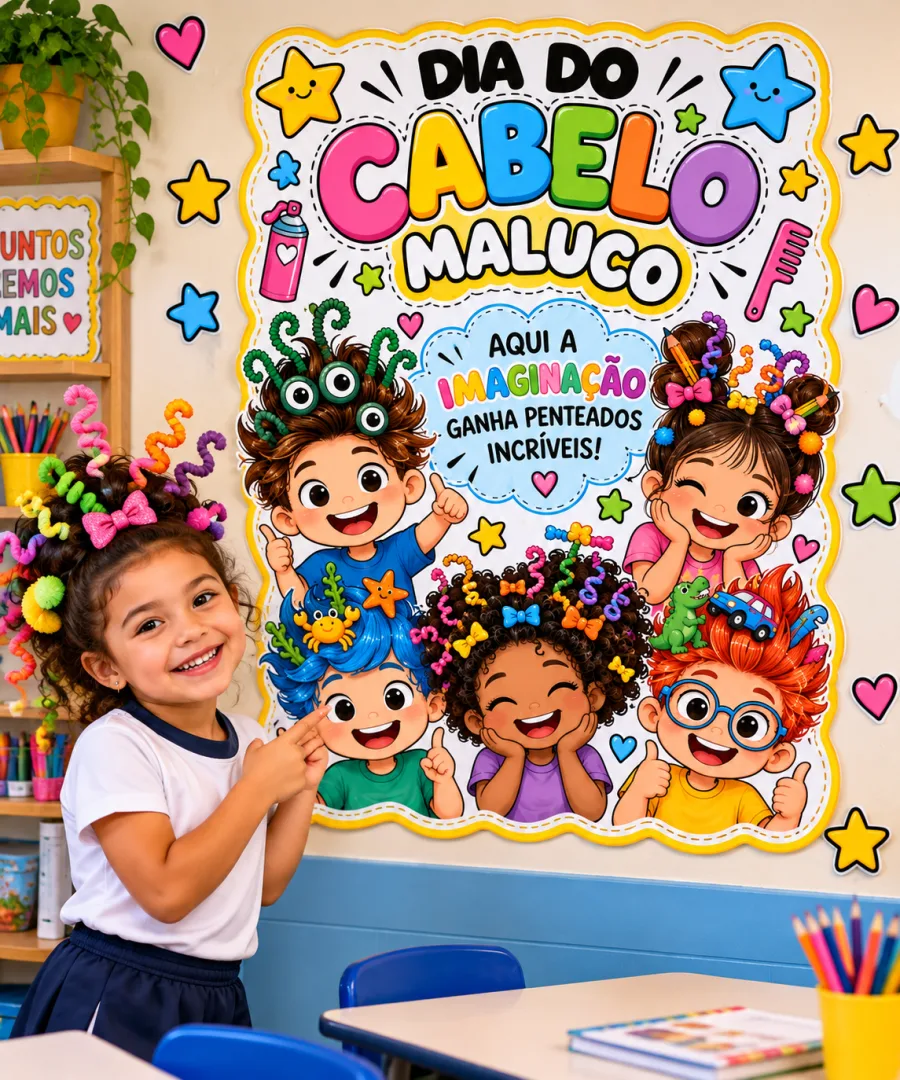 Mini Kit Dia do Cabelo Maluco - Dia das Crianças em PDF — imagem 2