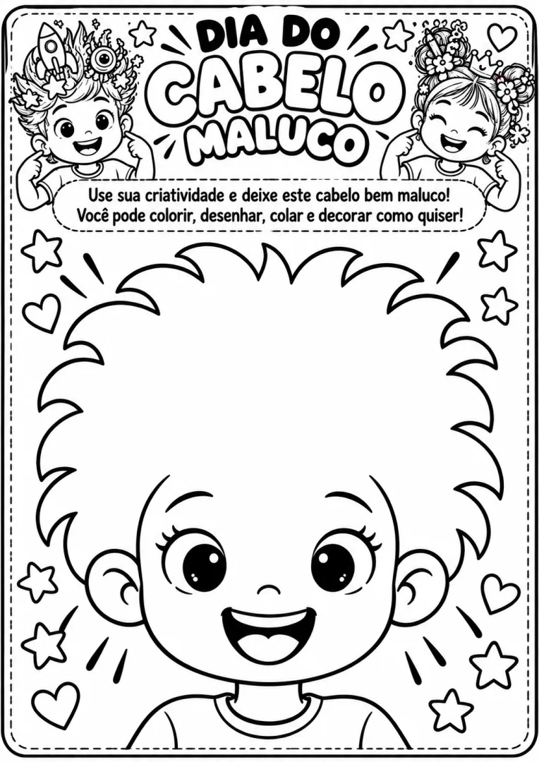Mini Kit Dia do Cabelo Maluco - Dia das Crianças em PDF — imagem 3
