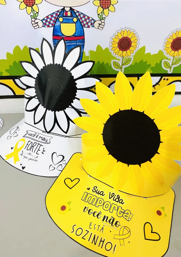 MINI KIT SETEMBRO AMARELO: PAINEL + VISEIRA + LEMBRANCINHA — imagem 2