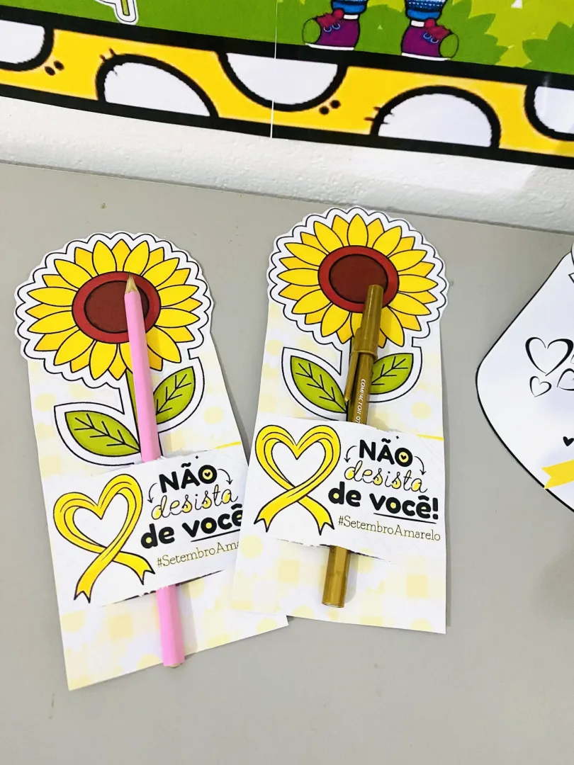 MINI KIT SETEMBRO AMARELO: PAINEL + VISEIRA + LEMBRANCINHA — imagem 3