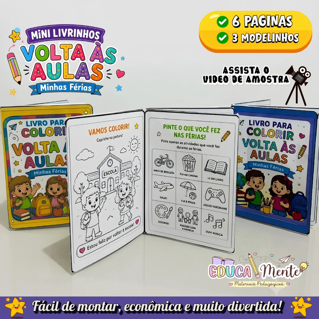 📚✨MINI LIVRINHO VOLTA ÀS AULAS | MINHAS FÉRIAS✨📚 — imagem 2