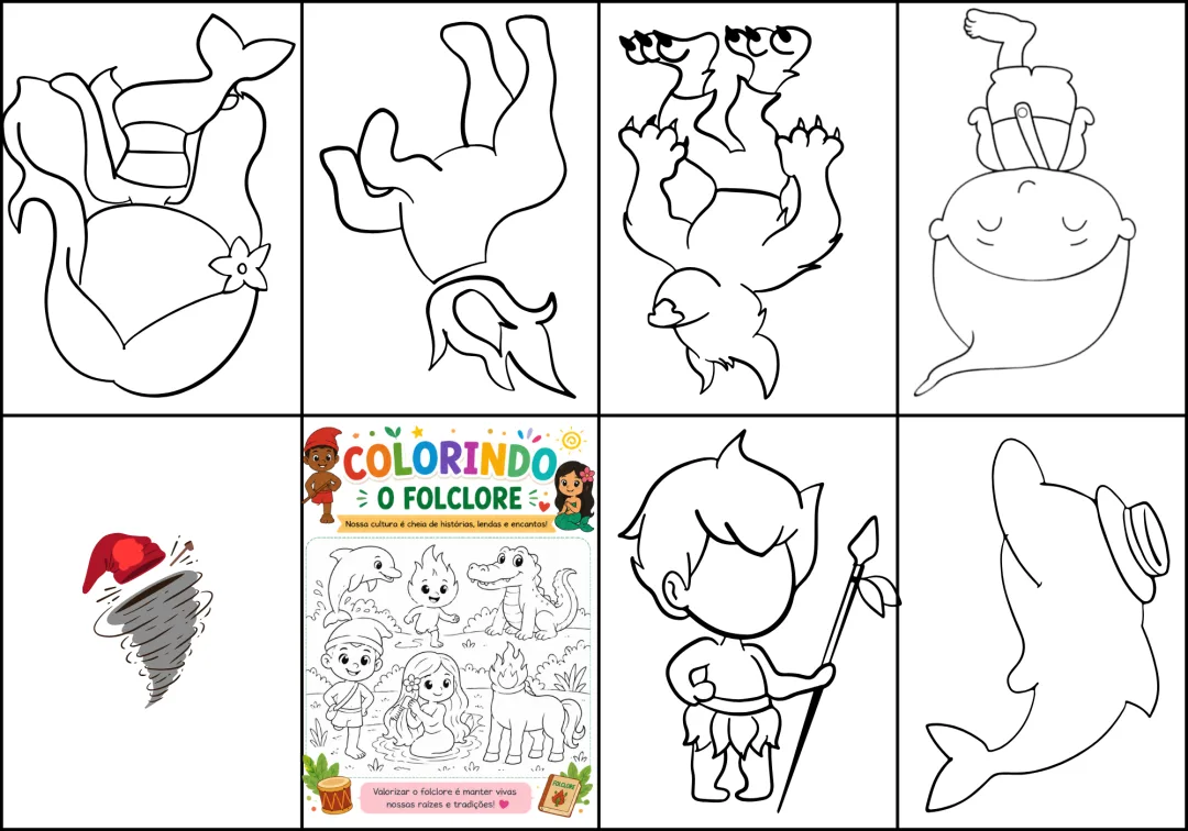 Mini livro colorido o folclore  — imagem 2